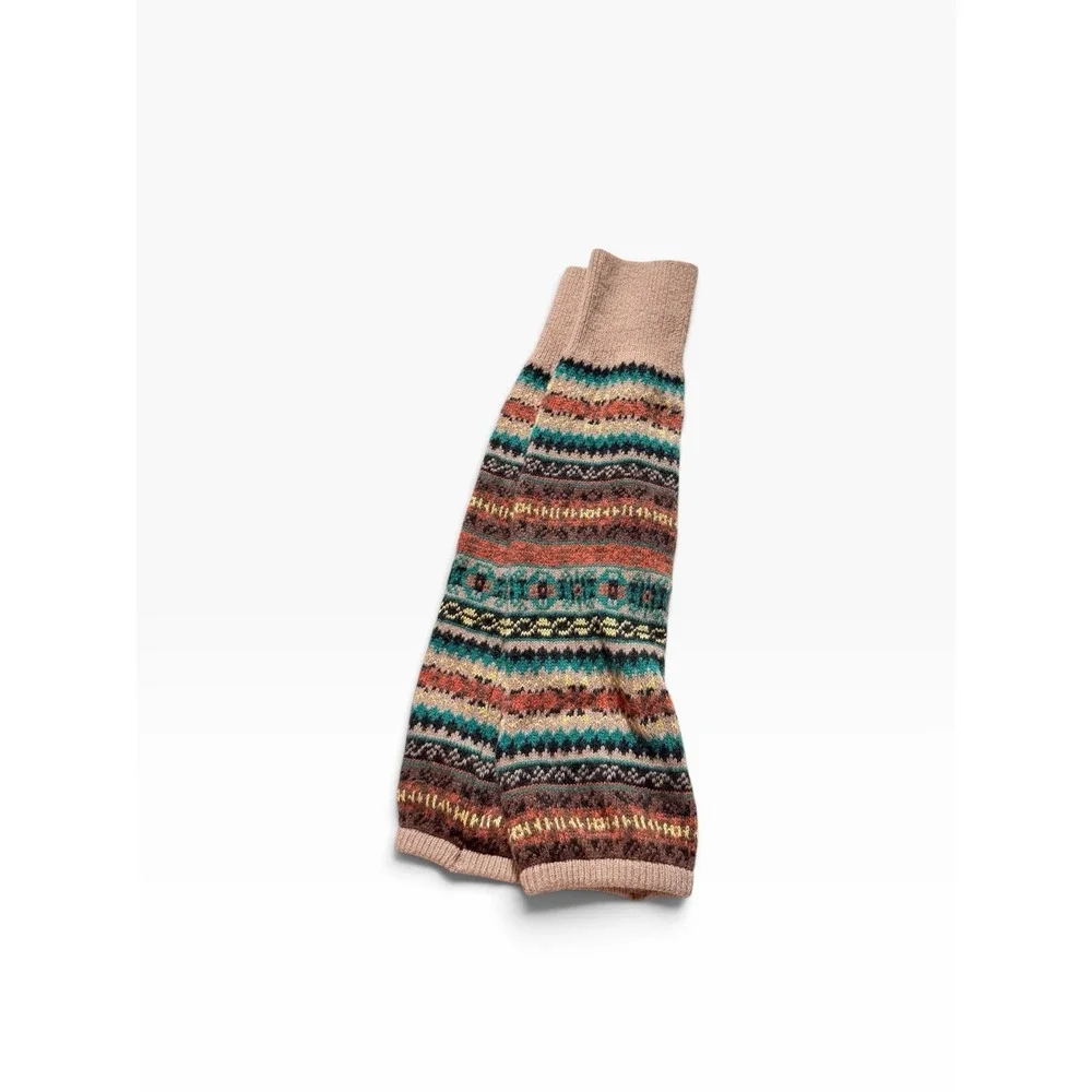 Lot Of 4 Pair Funky Fun Multicolor Leg Warmers Cozy Winter Warm Grunge Boho